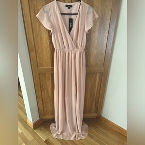Lulus Lost in the Moment Maxi Dress (Blush pink)